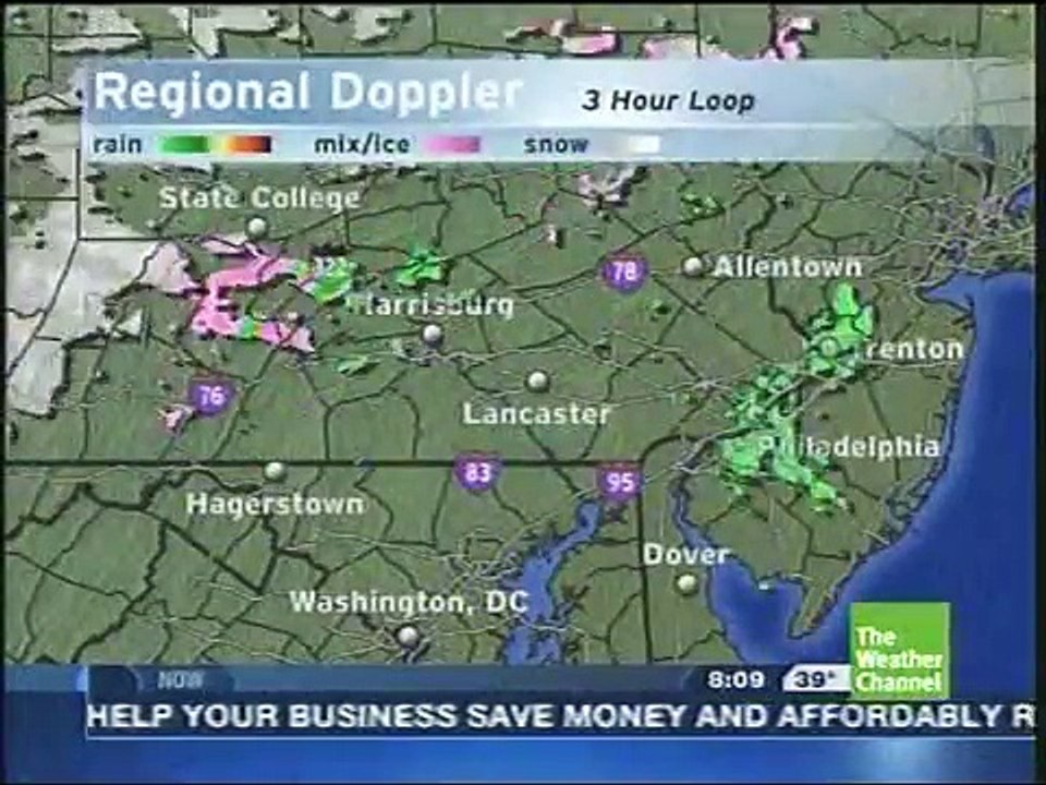 The Weather Channel Local On The 8s with green logo