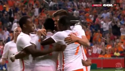 1-0 Huntelaar Goal - Netherlands vs USA 05.06.2015