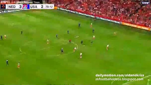 John Brooks Goal 3:2 - Netherlands vs USA 05.06.2015