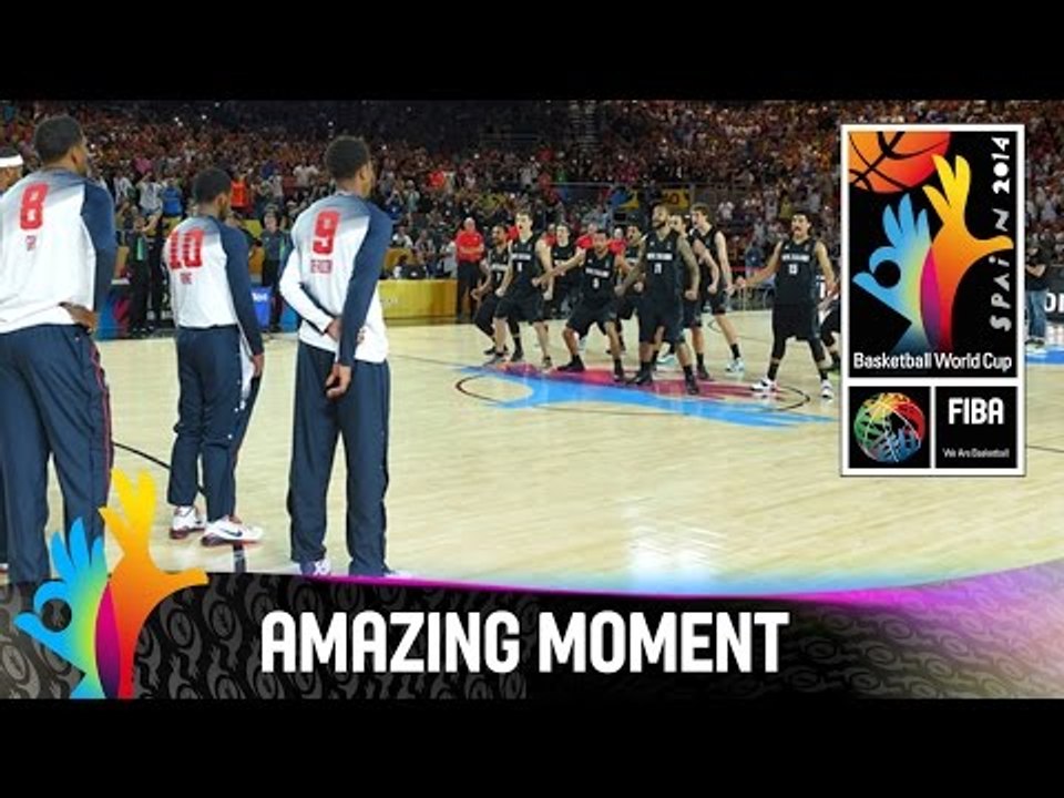 New Zealand's Haka v USA - Amazing Moment - 2014 FIBA Basketball World Cup