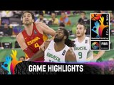 Brazil v Spain - Game Highlights - Group A - 2014 FIBA Basketball World Cup