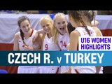 Czech Republic v Turkey - Highlights - Quarter-Finals - 2014 U16 European Championship Women