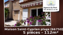 A vendre - maison/villa - Saint-Cyprien plage (66750) - 5 pièces - 112m²
