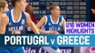 Portugal v Greece- Highlights – 1st Round -2014 U16 European Championship Women