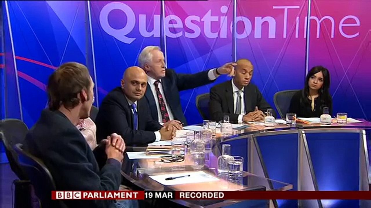 Will Self on Question Time, covering a variety of issues. (19March2015)