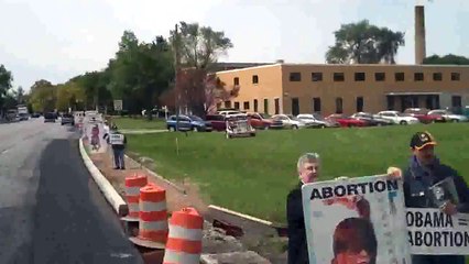 Pro-life protest of Barack Obama at Notre Dame