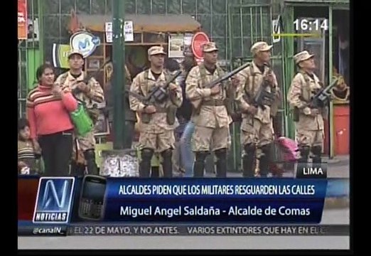 Alcalde de Comas pide que militares integren el serenazgo