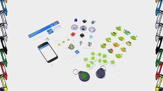 TagsForDroid - 12 NFC Pack - NTAG203 - Android Theme v2 - (10 NFC Tags  2 NFC Keychains FREE