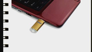 Litop Metal Body USB Flash Drive USB 2.0 Memory Disk (2GB 5 PCS Gold Color)