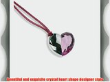 Litop 64GB Pink High Quality USB 2.0 Flash Drive Memory U Disk Shiny Crystal Heart Shape Pendant