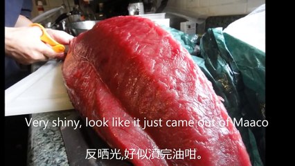 Raw eating tuna toro sashimi fresh and delicious 生吞拿魚腩拖羅刺身新鮮又好食 July 2011