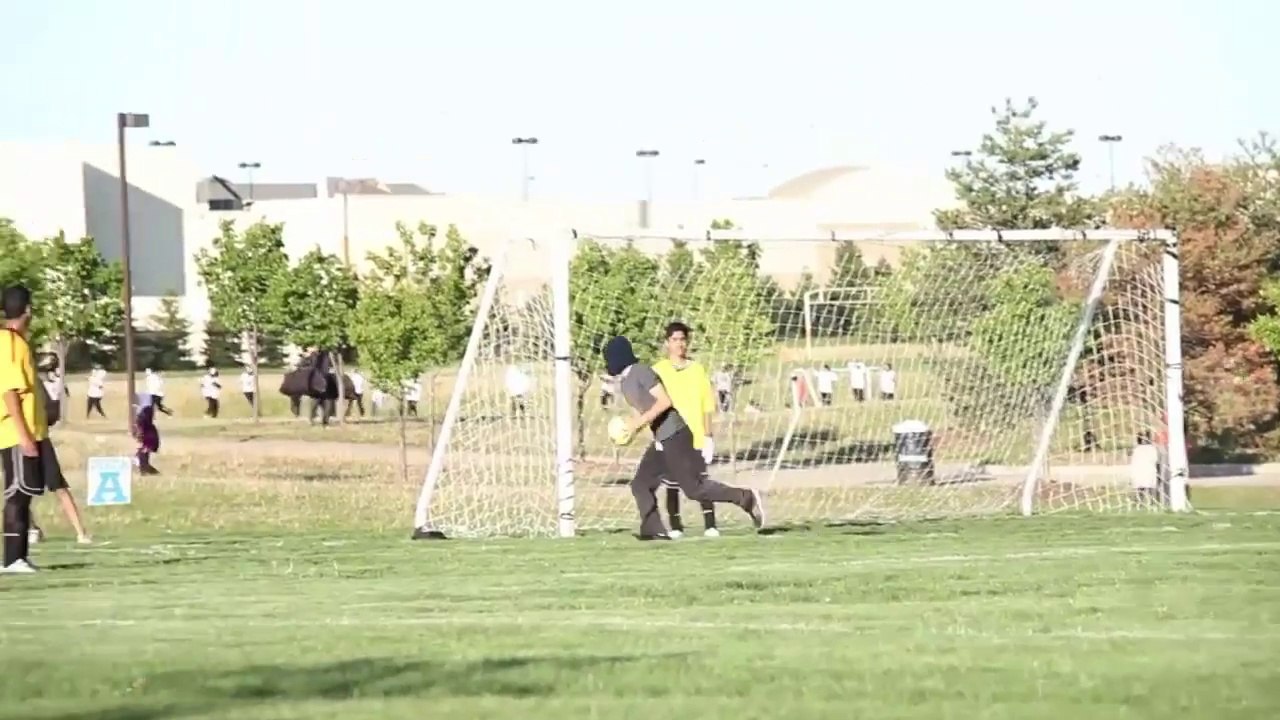 stealing soccer balls from real Games -very funny