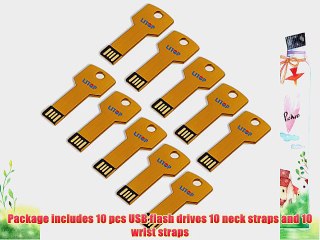 Litop? 10PCS 32GB Metal Key Shape USB Flash Drive USB 2.0 Memory Disk With 10 Protective Cases