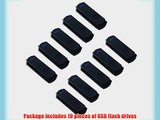 Litop 4GB Pack of 10 Black Digital Data Storage Traveler USB 2.0 Flash Drive Swivel Design