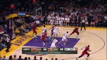 Lebron James 2 RIDICULOUS alley-oop dunks on the Lakers (2013.12.25)