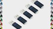 Litop Pack of 5 Black 2GB Metal Body USB Flash Drive USB 2.0 Memory Disk Multipack with 5 Free