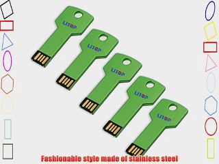 Litop? 5PCS 64GB Metal Key Shape USB Flash Drive USB 2.0 Memory Disk With 5 Protective Cases