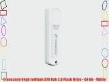 Transcend 64gb Jetflash 370 Usb 2.0 Flash Drive - 64 Gb - White