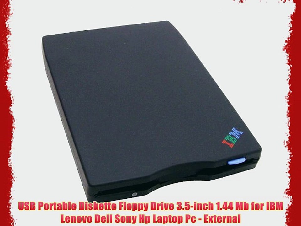 USB Portable Diskette Floppy Drive 3.5-inch 1.44 Mb for IBM Lenovo Dell Sony Hp Laptop Pc -