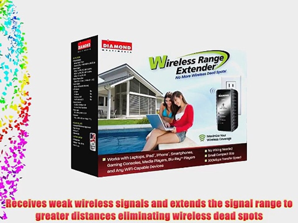 Diamond Multimedia 300Mbps 802.11n Wireless Range Extender - WR300N (Old Version)