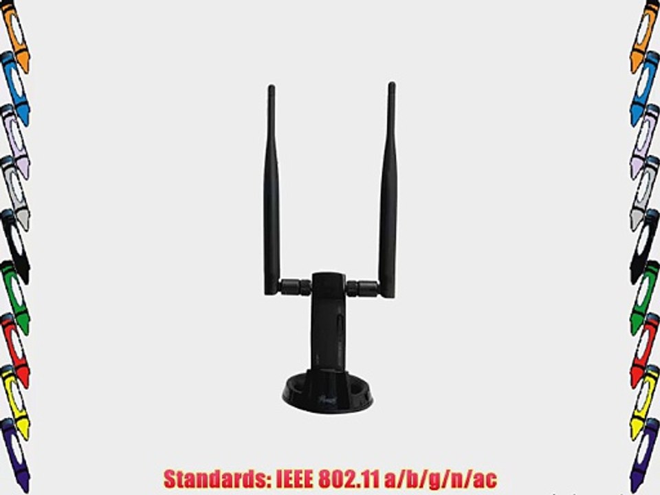 Rosewill USB 3.0 2 Detachable Antenna Wireless Adapter Up to 300Mbps (AC1200UBE2)