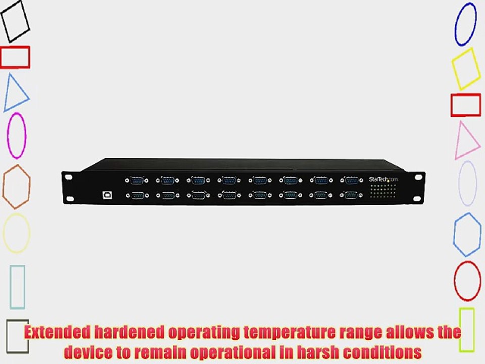 StarTech ICUSB23216F 16 Port Rackmount FTDI USB to Serial COM Adapter Hub - RS232 Multiplexer