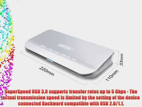 [Dock OTG Support] Unitek Universal 10 Ports USB 3.0 Hub (USB 3.0 7-Port Hub Two 5V 2A Charging