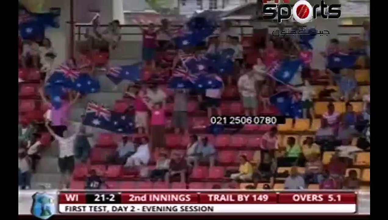 Mitchell Starc Bowled Brathwaite With A Beautiful In-Swinger