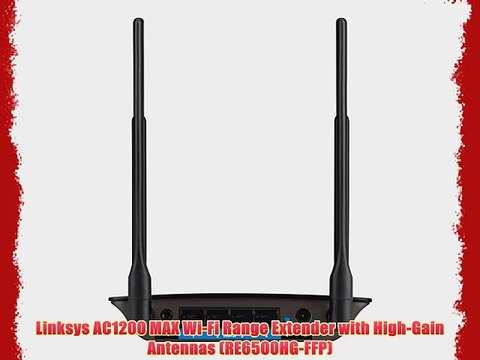 Linksys AC1200 MAX Wi-Fi Range Extender with High-Gain Antennas (RE6500HG-FFP)
