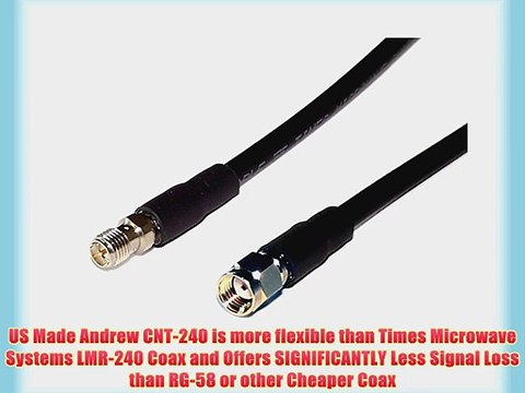 MPD Digital LMR-195-wifi-antenna-extender WiFi Wireless Antenna Extension Cable LMR-240 RP-SMA