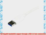 StarTech.com USB 3.0 to Gigabit Ethernet Adapter NIC with USB Port White (USB31000SPTW)