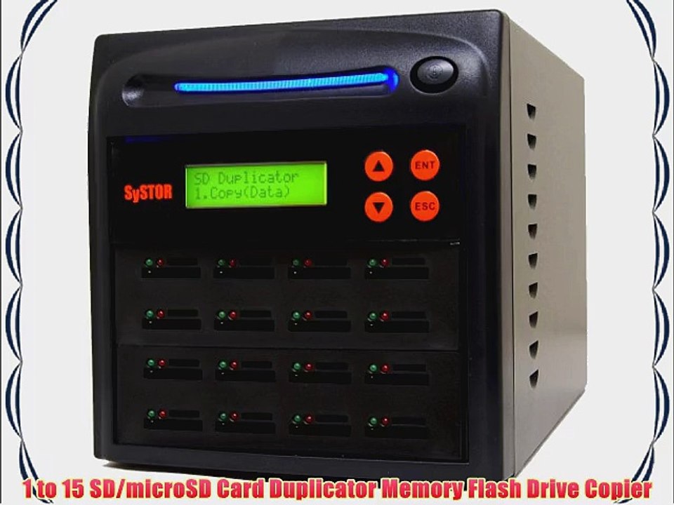 SySTOR 1 to 15 Multiple SD/microSD Drive Memory Card Reader Duplicator / Copier (SD-15)