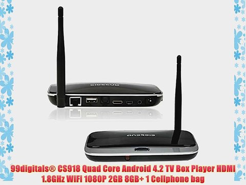 99digitals? CS918 Quad Core Android 4.2 TV Box Player HDMI 1.8GHz WiFi 1080P 2GB 8GB 1 Cellphone