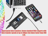 EasyAcc? Aluminum Superspeed USB 3.0 7 Port Bus-Powered Hub for MaciMacMacBook Pro AirUltrabooksMicrosoft