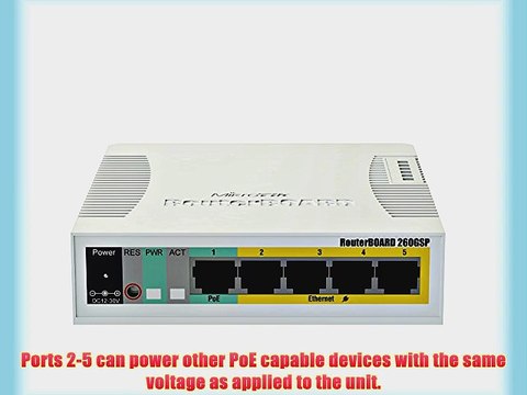 Mikrotik RB260GSP 5 Gigabit Ethernet Ports and One SFP Cage