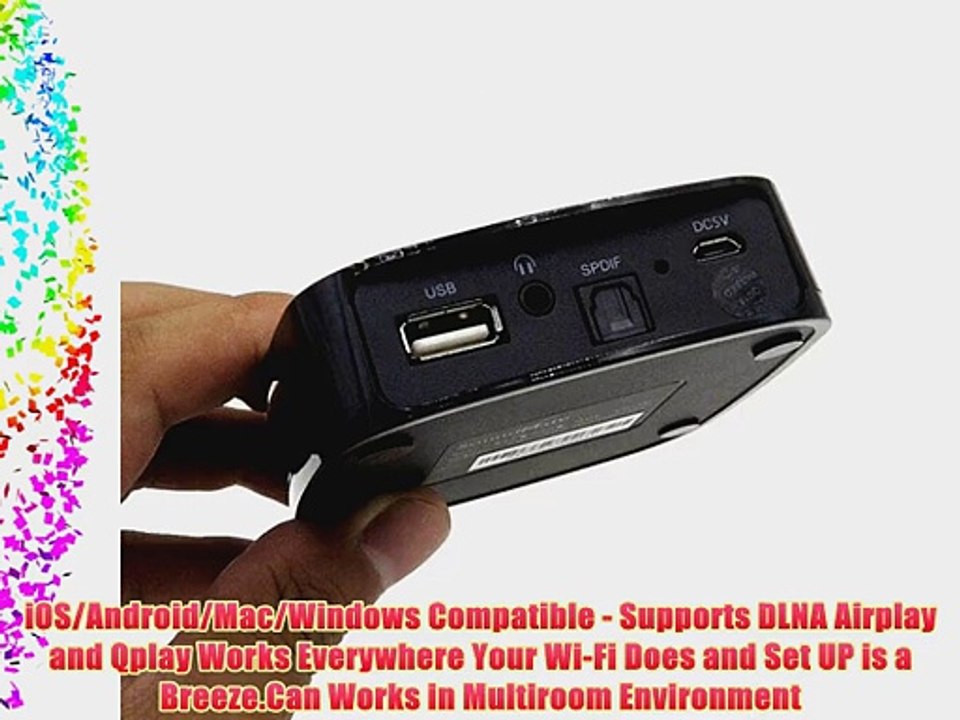 Ansmart WiFi Music Receiver - Wireless Music Adapter for Home or Car HI-Fi Speaker System Over