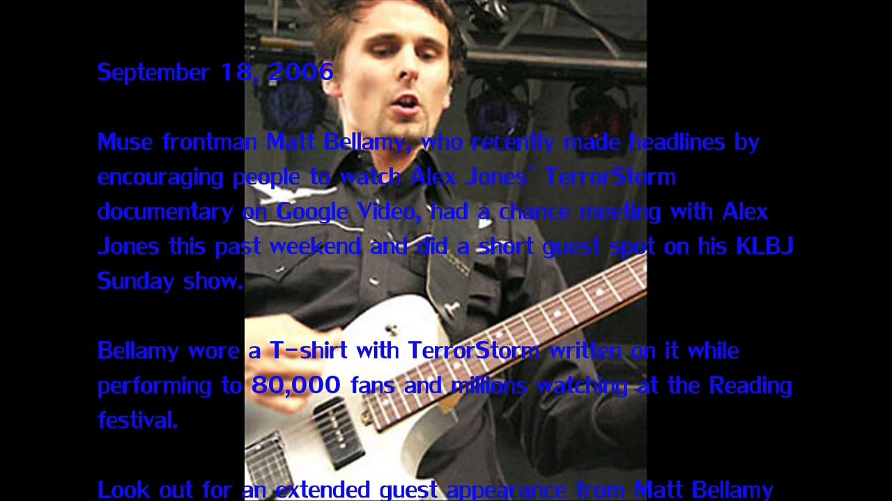 Muse Frontman Matt Bellamy On The Alex Jones Show - September 2006