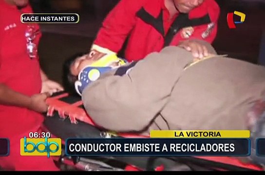 Conductor en presunto estado de ebriedad embistió a recicladores en La Victoria