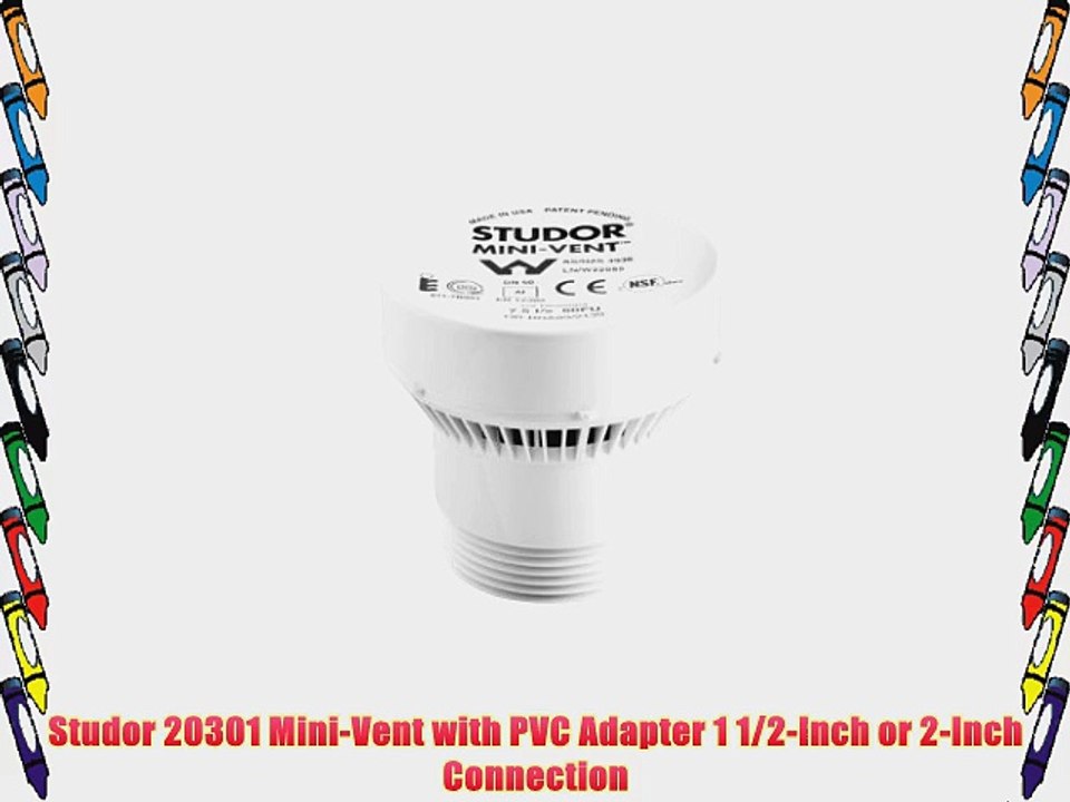Studor 20301 Mini-Vent with PVC Adapter 1 1/2-Inch or 2-Inch Connection