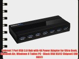 Sabrent 7 Port USB 3.0 Hub with 4A Power Adapter for Ultra Book MacBook Air Windows 8 Tablet