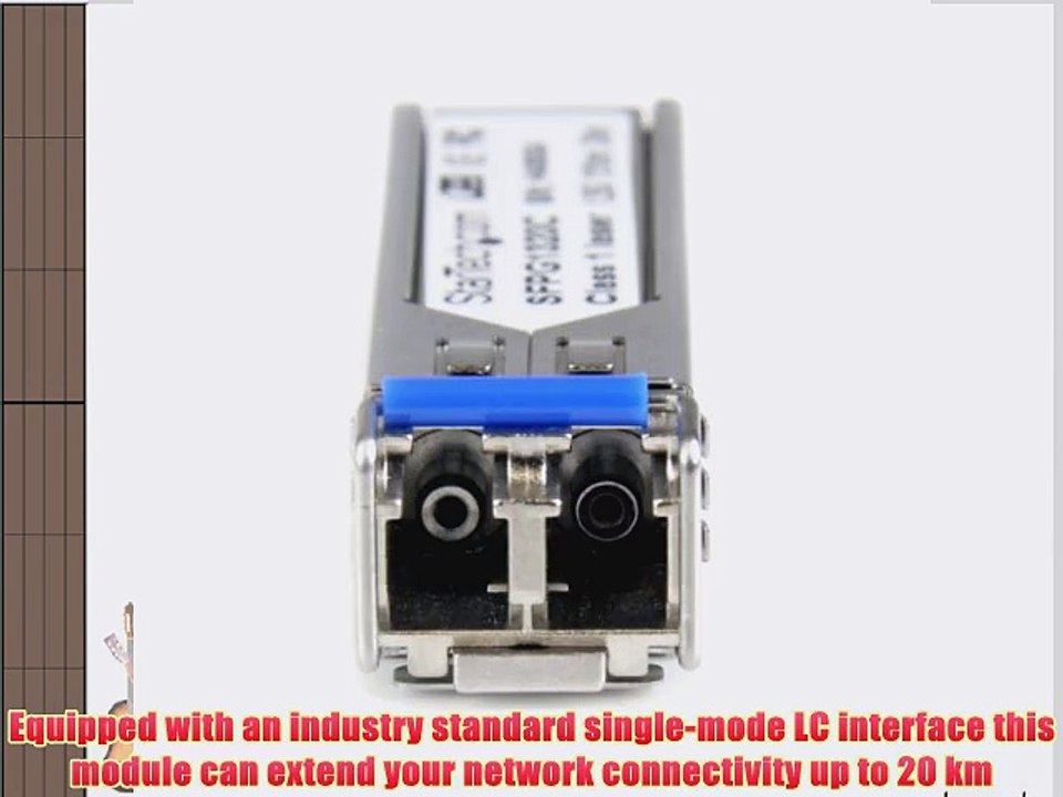 StarTech.com Cisco Compatible Gigabit Fiber SFP Transceiver Module SM LC with DDM - 20km (Mini-GBIC)