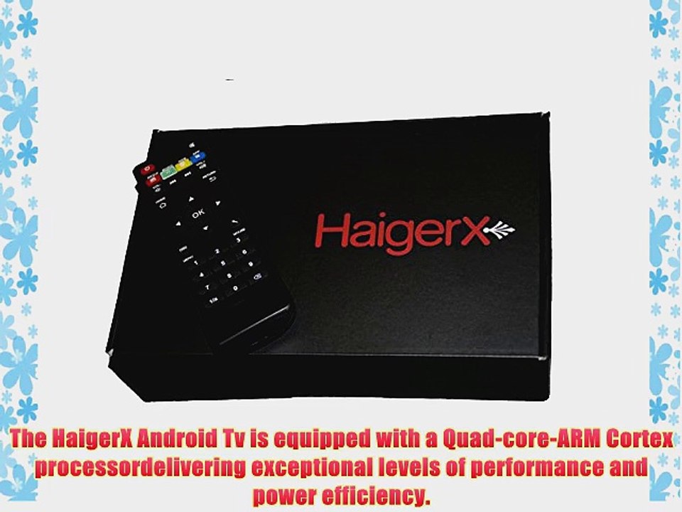 HaigerX MX3 XBMC(Kodi) Quad Core 4K Android Tv Box