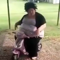 Fat woman failed funny video hahahah