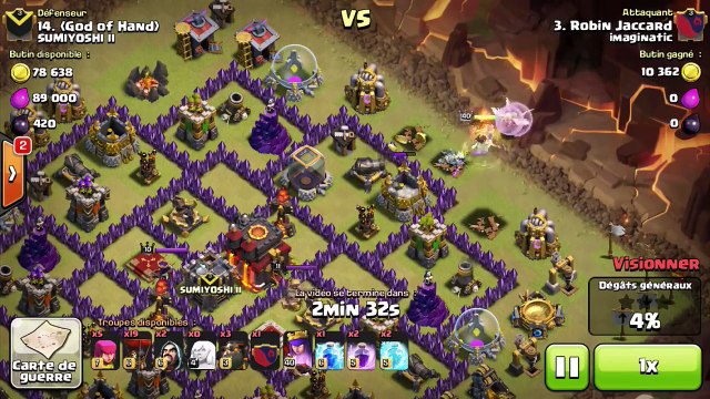 Compo 3 Etoiles Hybride Guerri Héros & Molosse Ballon Clash Of Clans Français