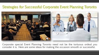 Strategies for Successful Corporate Event Planning Toronto