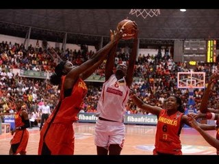 #FIBAAfrobasketWomen - : Mozambique v Angola (Block of the game)