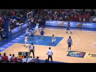 #FIBAAsia - Day 3: Philippines v Chinese Taipei (Block of the game - J. AGUILAR)