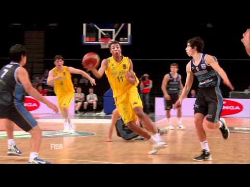 FIBA U17 - Exum spins and sets up Simmons for a ferocious slam