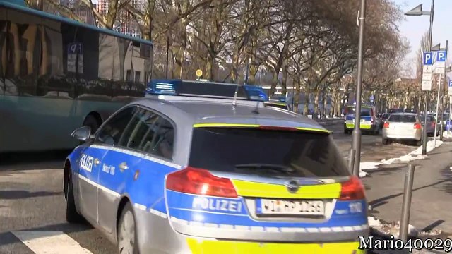 VIP-Eskorte Bundespräsident Gauck + Polizei Frankfurt