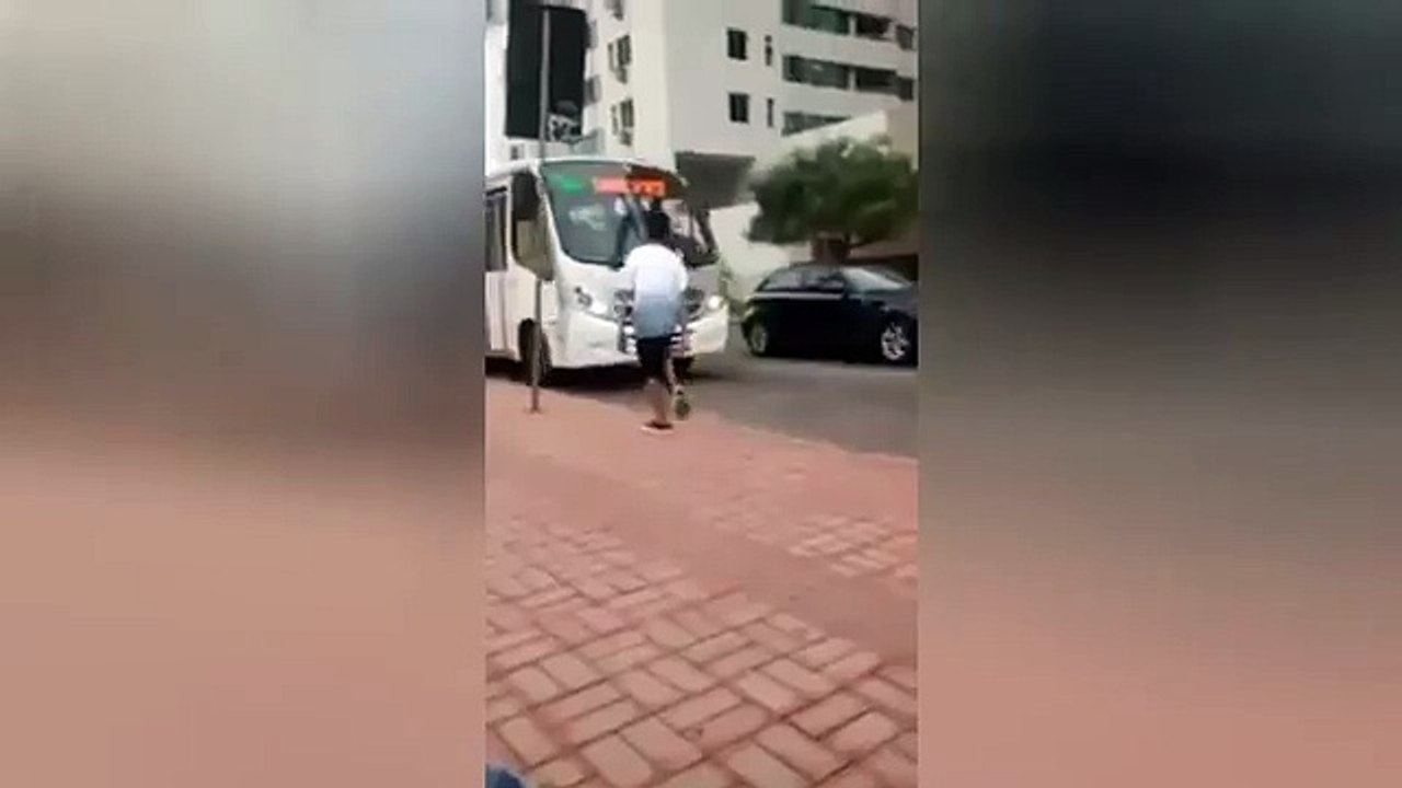 Kid tries to troll bus driver